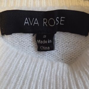 Ava Rose Classic White Turtleneck Sweater